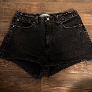 Abercrombie black jean shorts